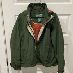 L.L. Bean women’s Green Rain Jacket